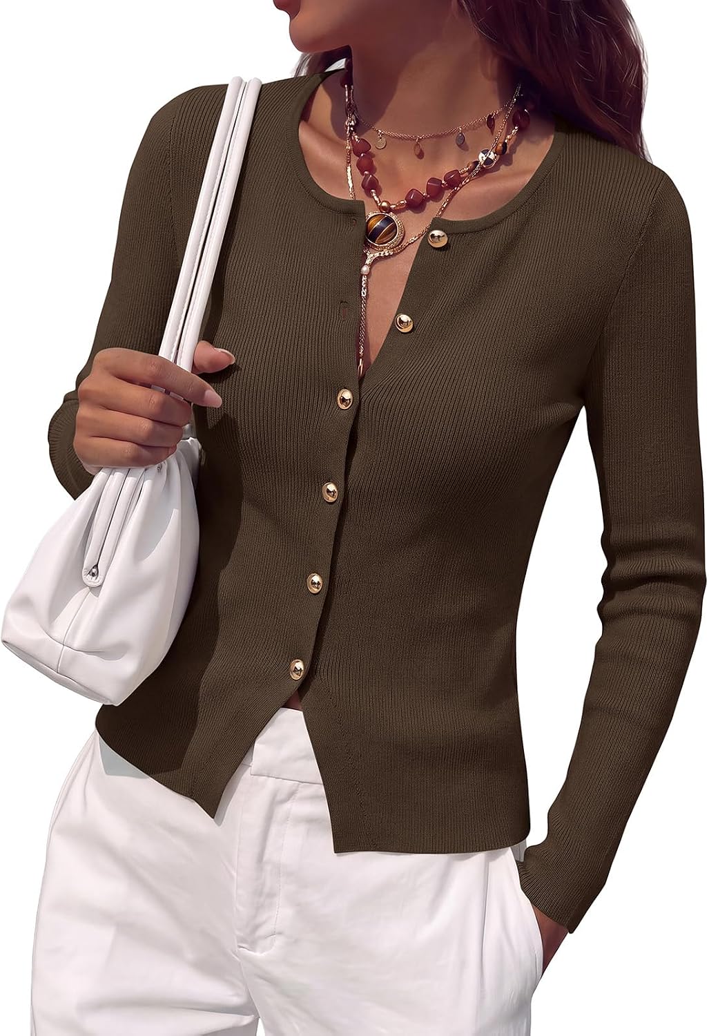 Slim Fit Ribbed Cardigan