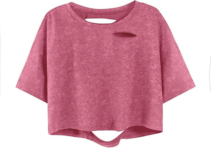 Cotton Washed Cropped Tee