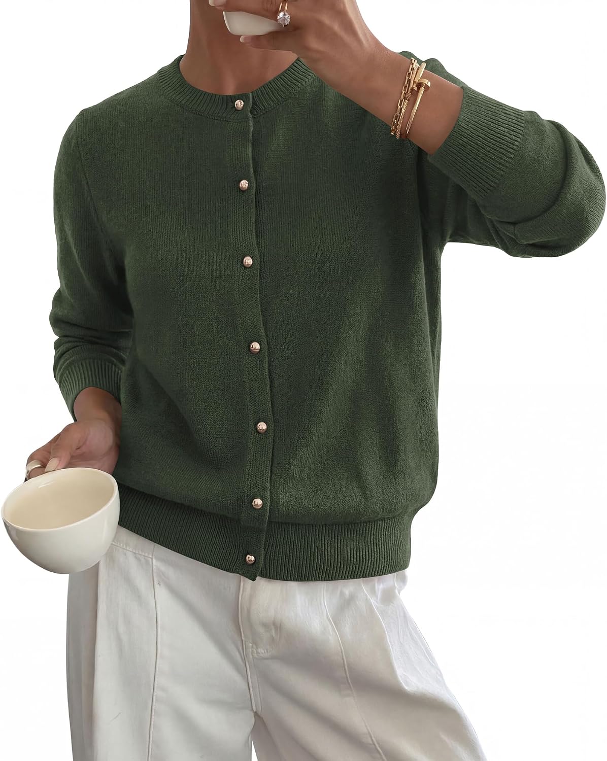 Button Cardigan Sweater