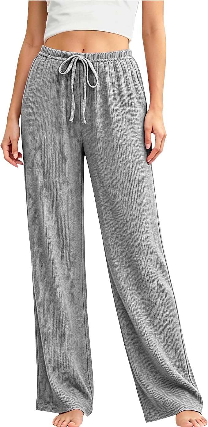 Crinkle Wide Leg Trousers
