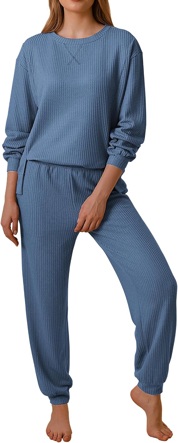 Waffle Knit Lounge Set