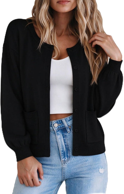 Puff Long Sleeve Cardigan
