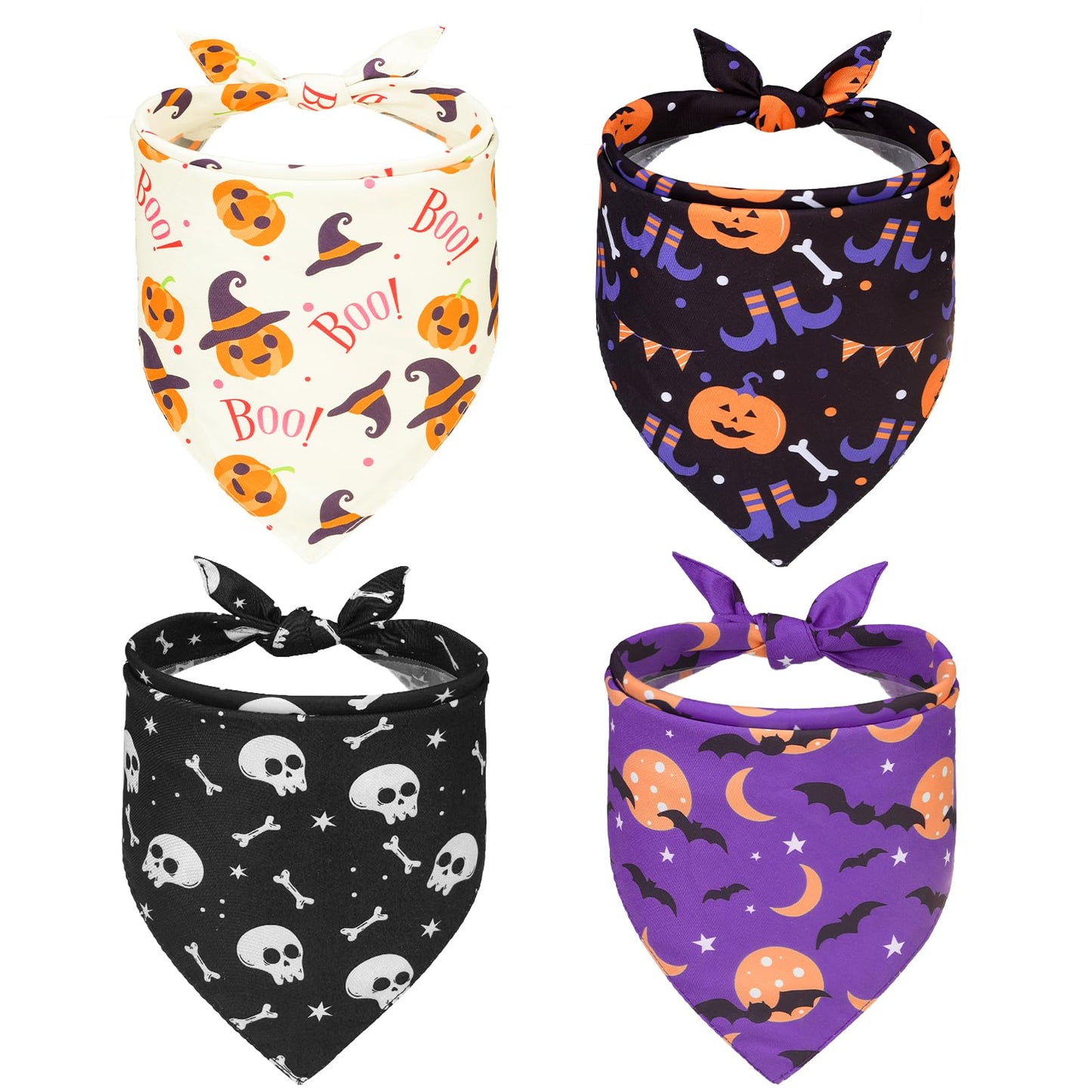 Halloween Dog Bandanas (4PK)
