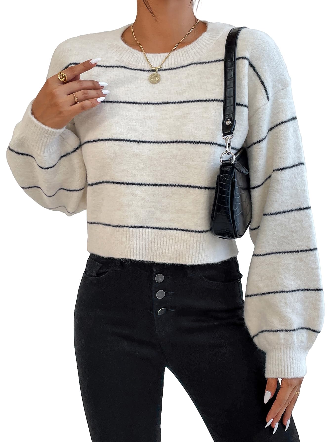 Striped Cropped Sweater