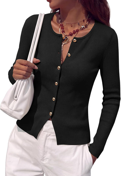 Slim Fit Ribbed Cardigan