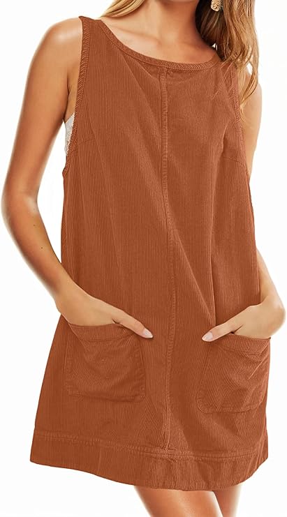 Corduroy Overall Dress