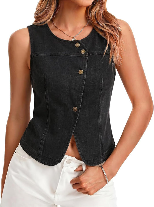 Fitted Denim Vest