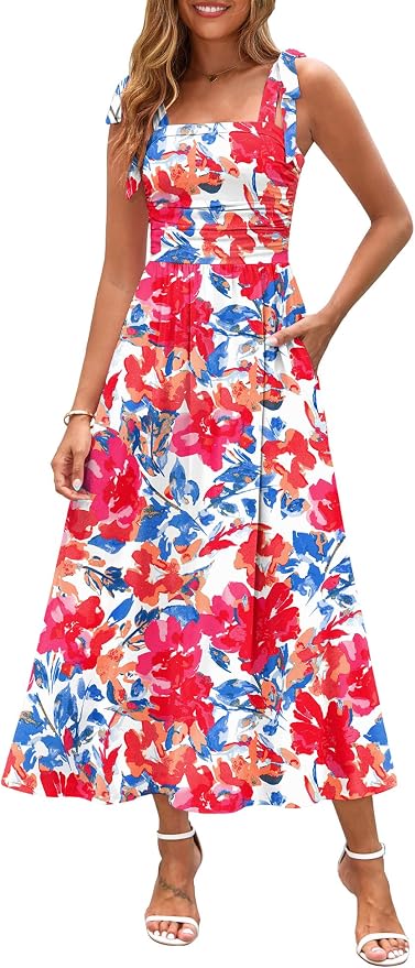 Tie Shoulder Maxi Dress