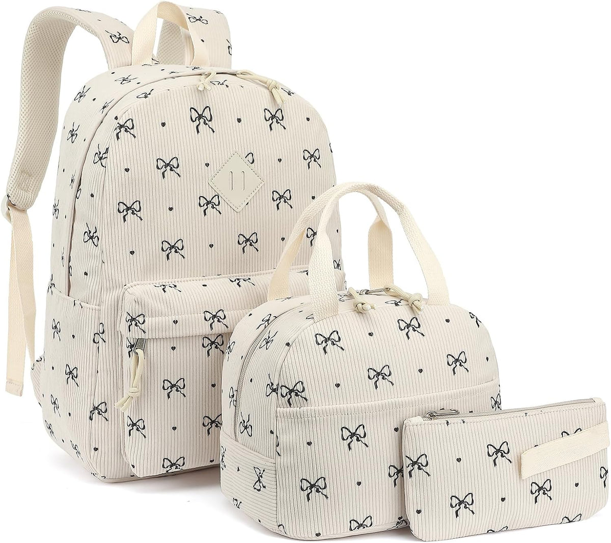 Corduroy Backpack Set (3pc)