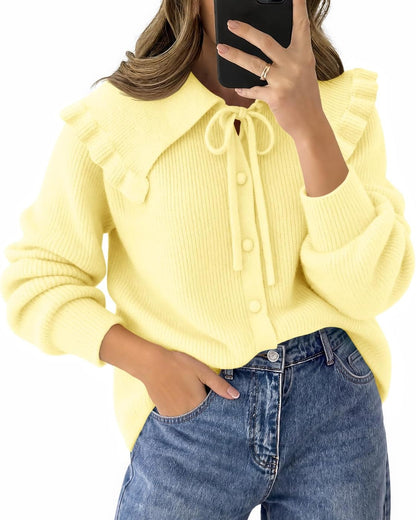 Oversized Ruffle Cardigan