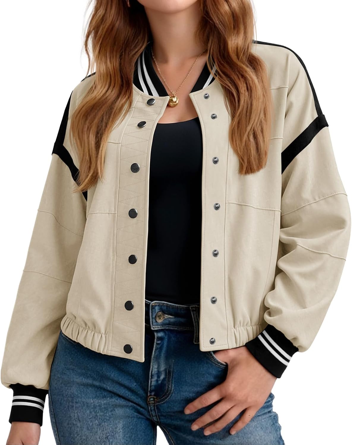 Cropped Bomber Jacket