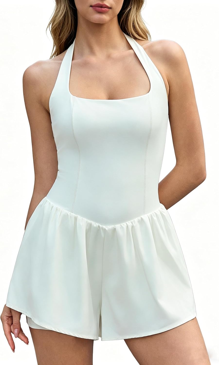 Halter Square Romper Outfit