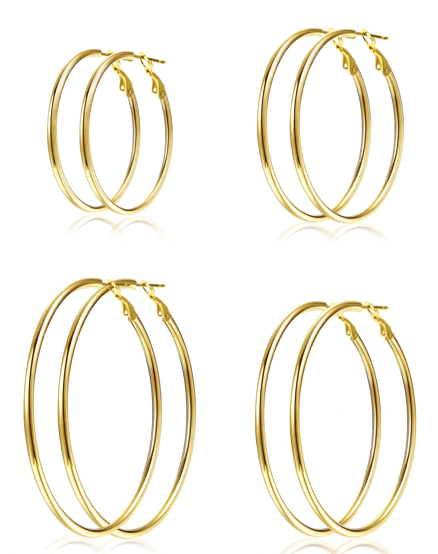Hoop Earrings (4PK)