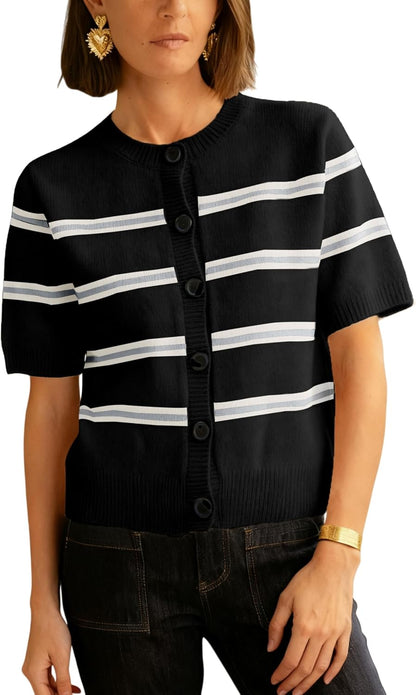 Striped Knit Cardigan