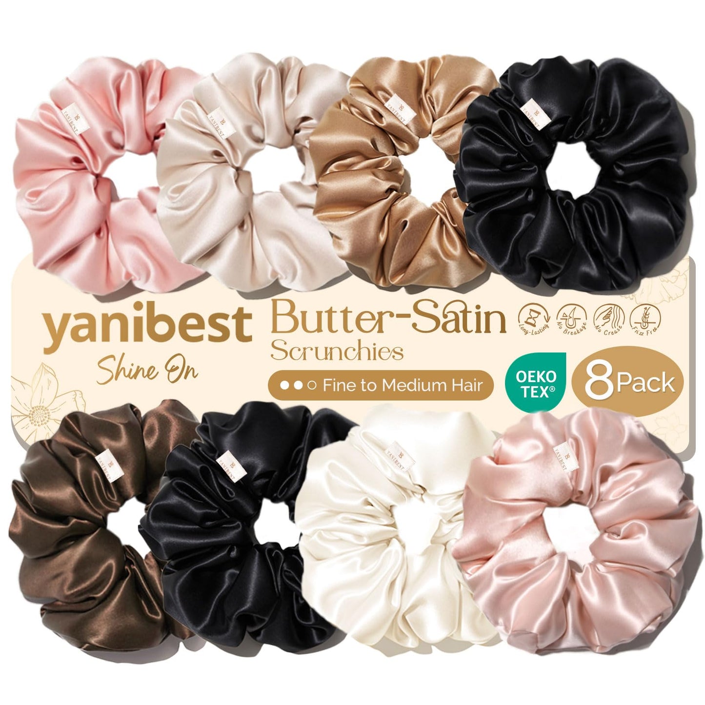 Satin Scrunchie Set (8PK)