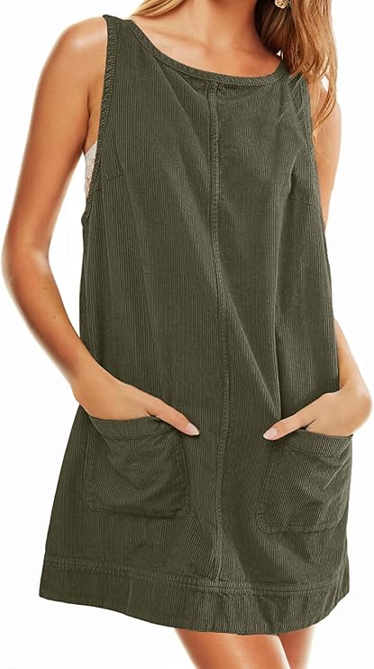 Corduroy Overall Dress