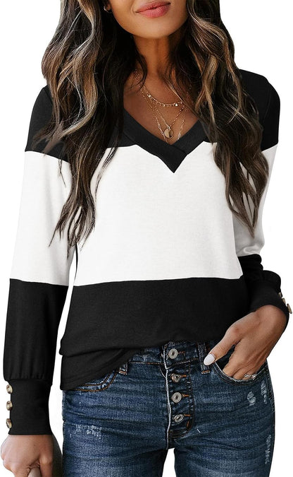 Color Block Pullover Sweater