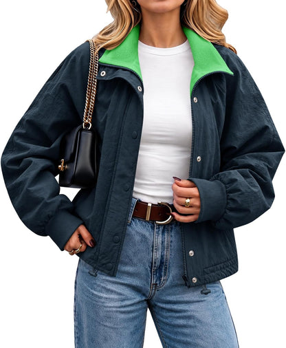 Fleece Lined Crop Jacket