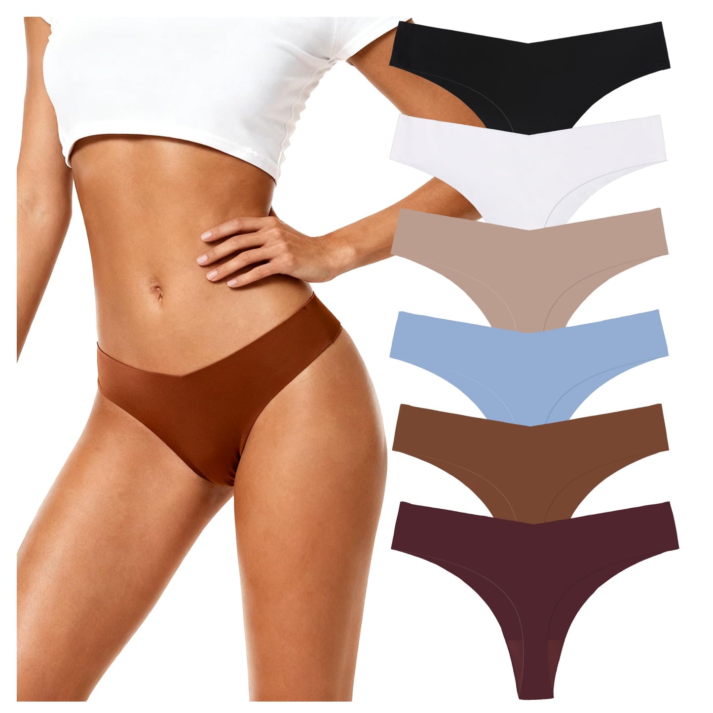 Seamless No Show Thong (6PK)