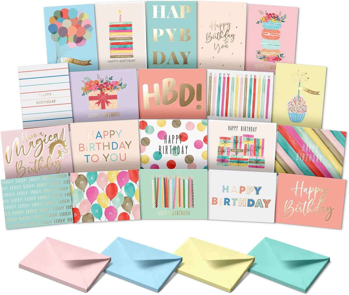 Birthday Card Set (20PK)