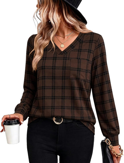 V Neck Long Sleeve