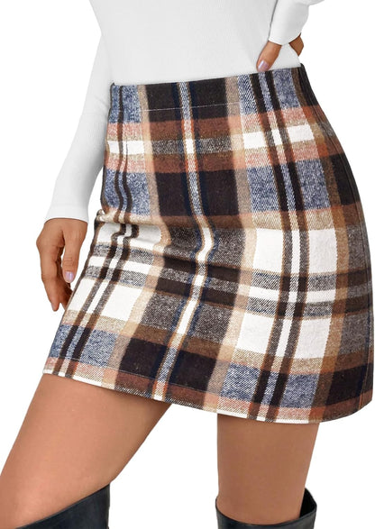 Plaid Flannel Mini Skirt