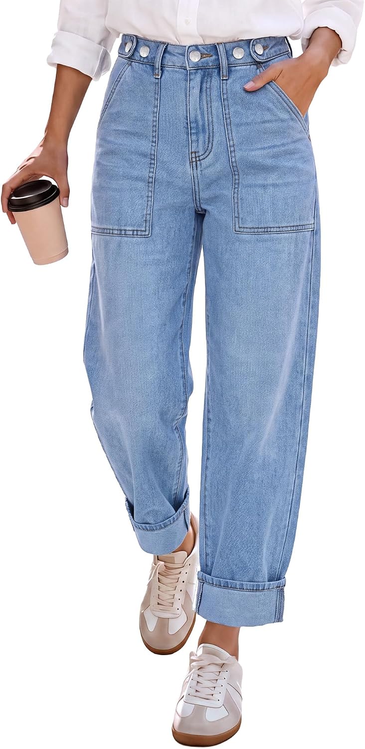 Cinched Barrel Jeans