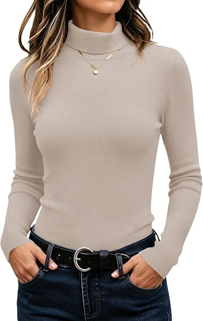 Ribbed Turtleneck Sweater