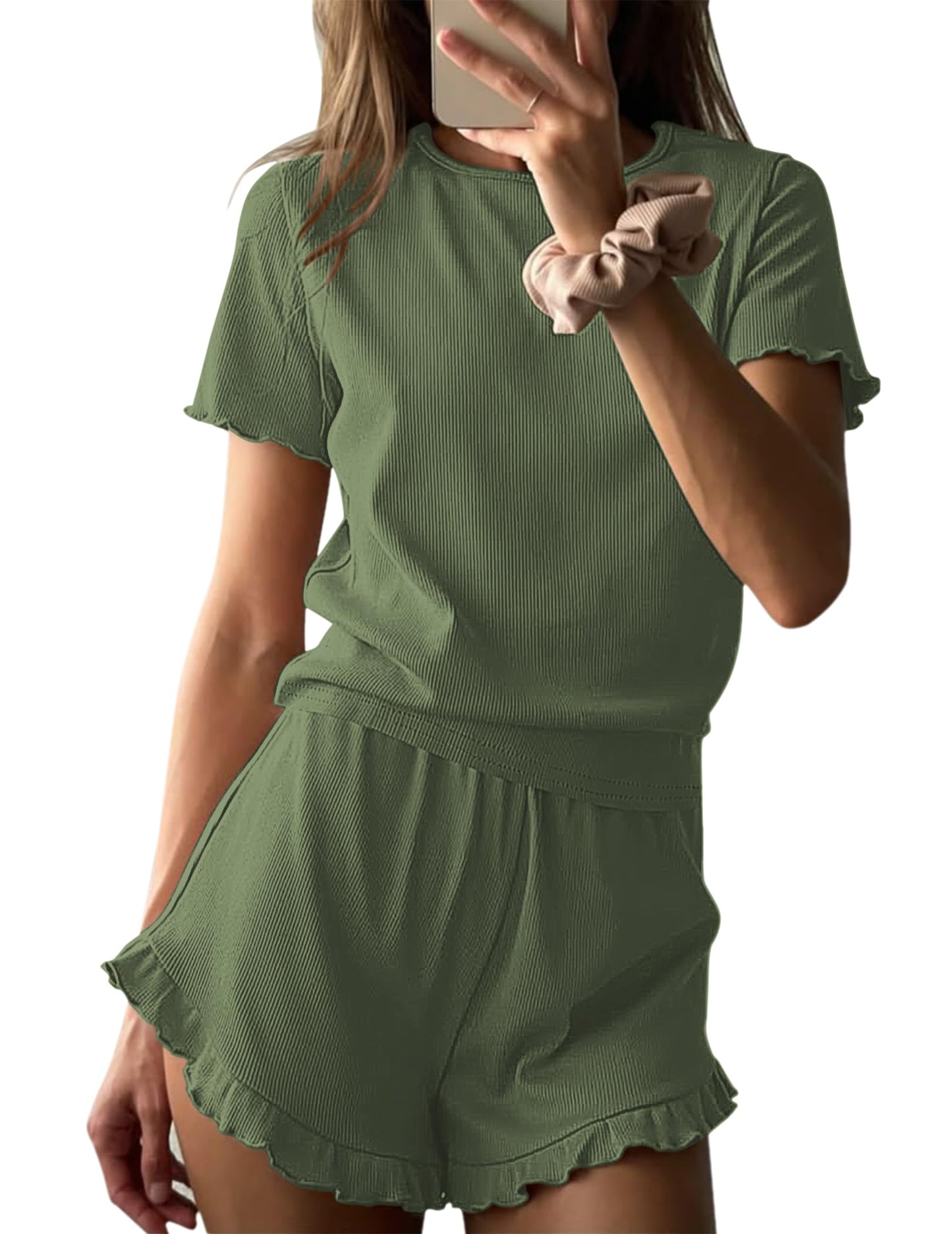Ribbed Knit Lounge Set