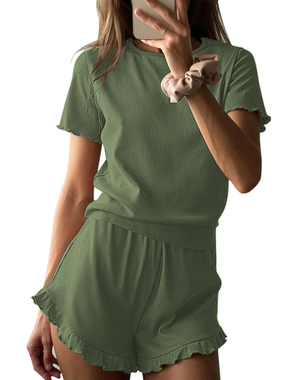 Ribbed Knit Lounge Set