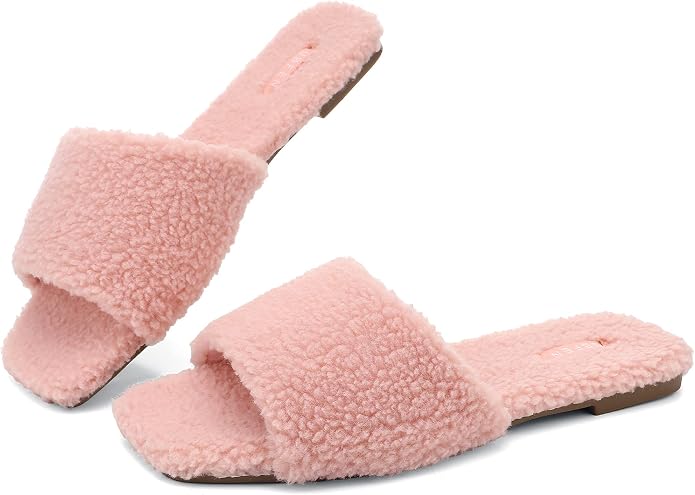Fuzzy Slide Slippers