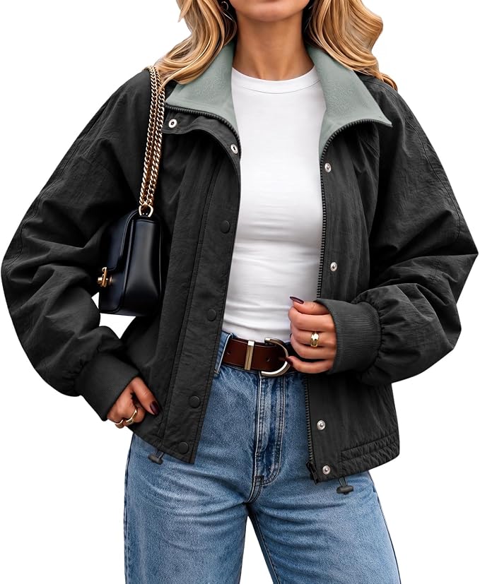 Fleece Lined Crop Jacket