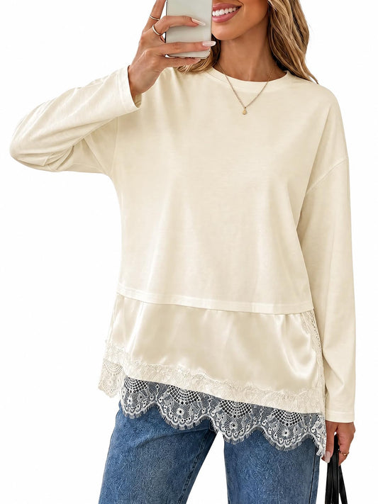 Lace Trim Tunic Shirt