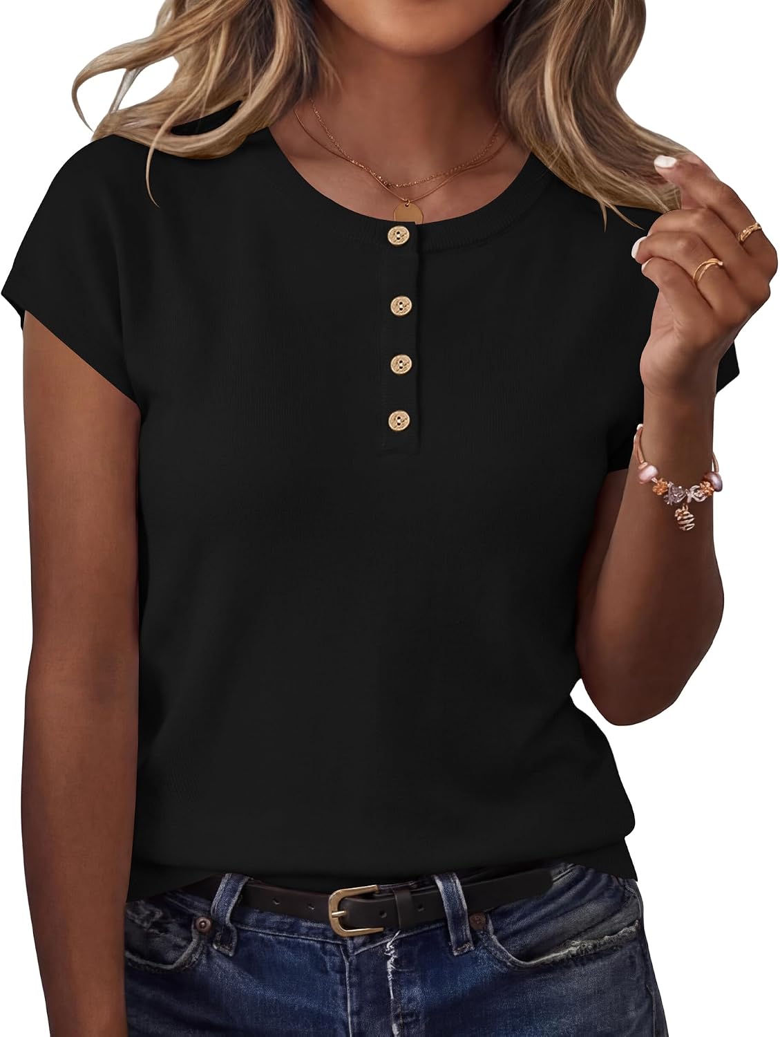 Cap Sleeve Sweater Top