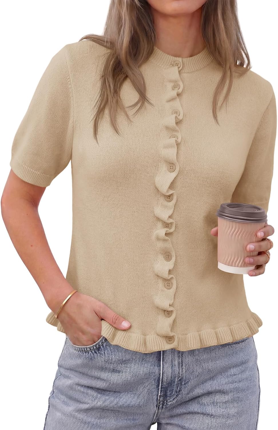 Ruffle Puff Cardigan