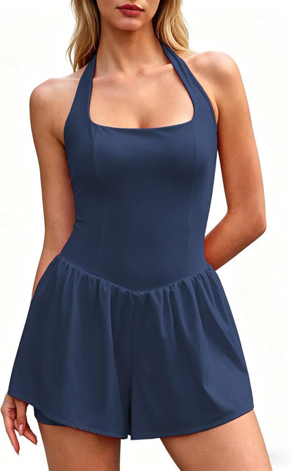 Halter Square Romper Outfit