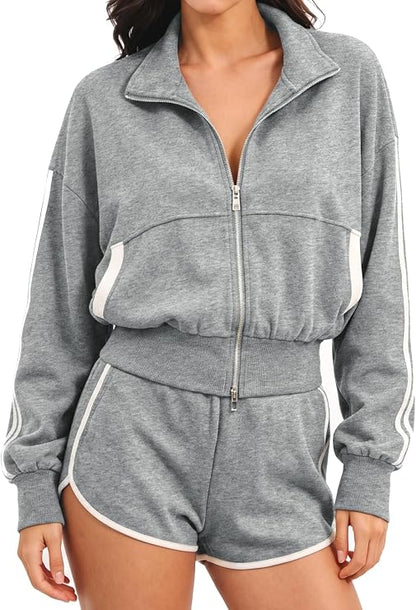 Zip Up Tracksuit Set