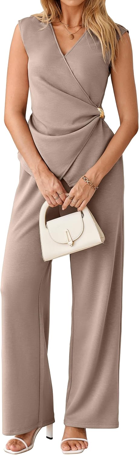 V Neck Dressy Set