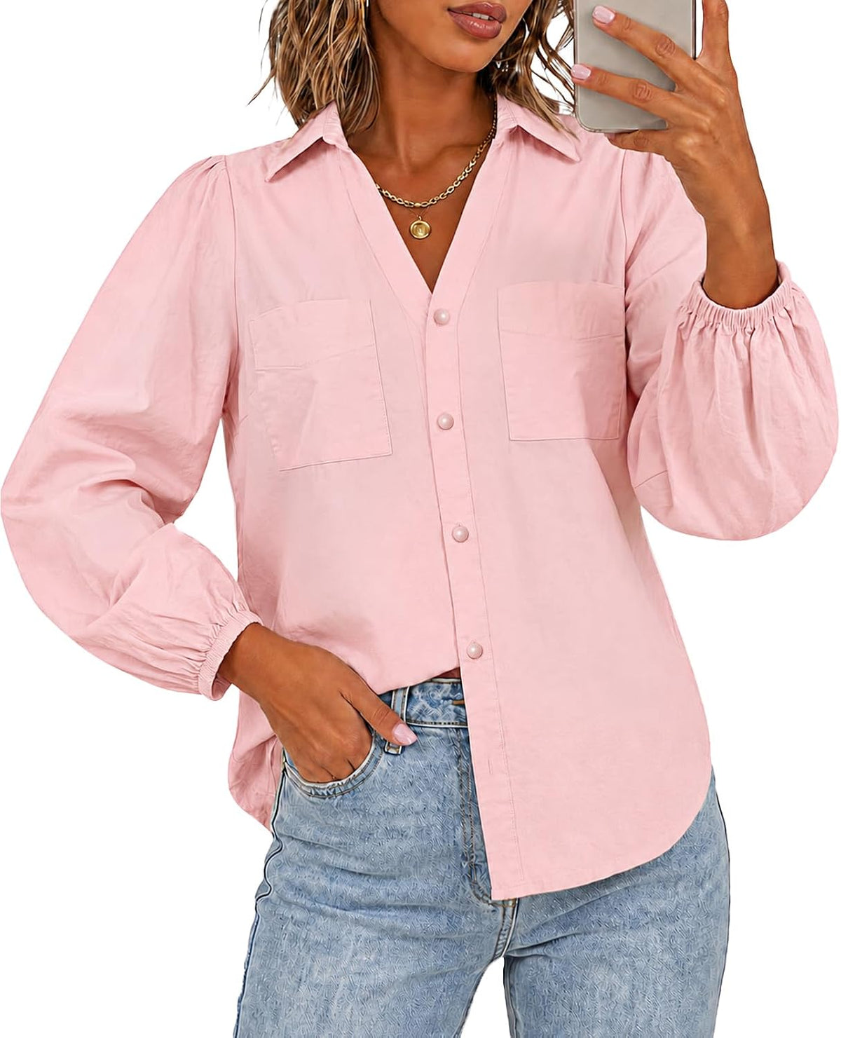 Cotton Puff Sleeve Shirt