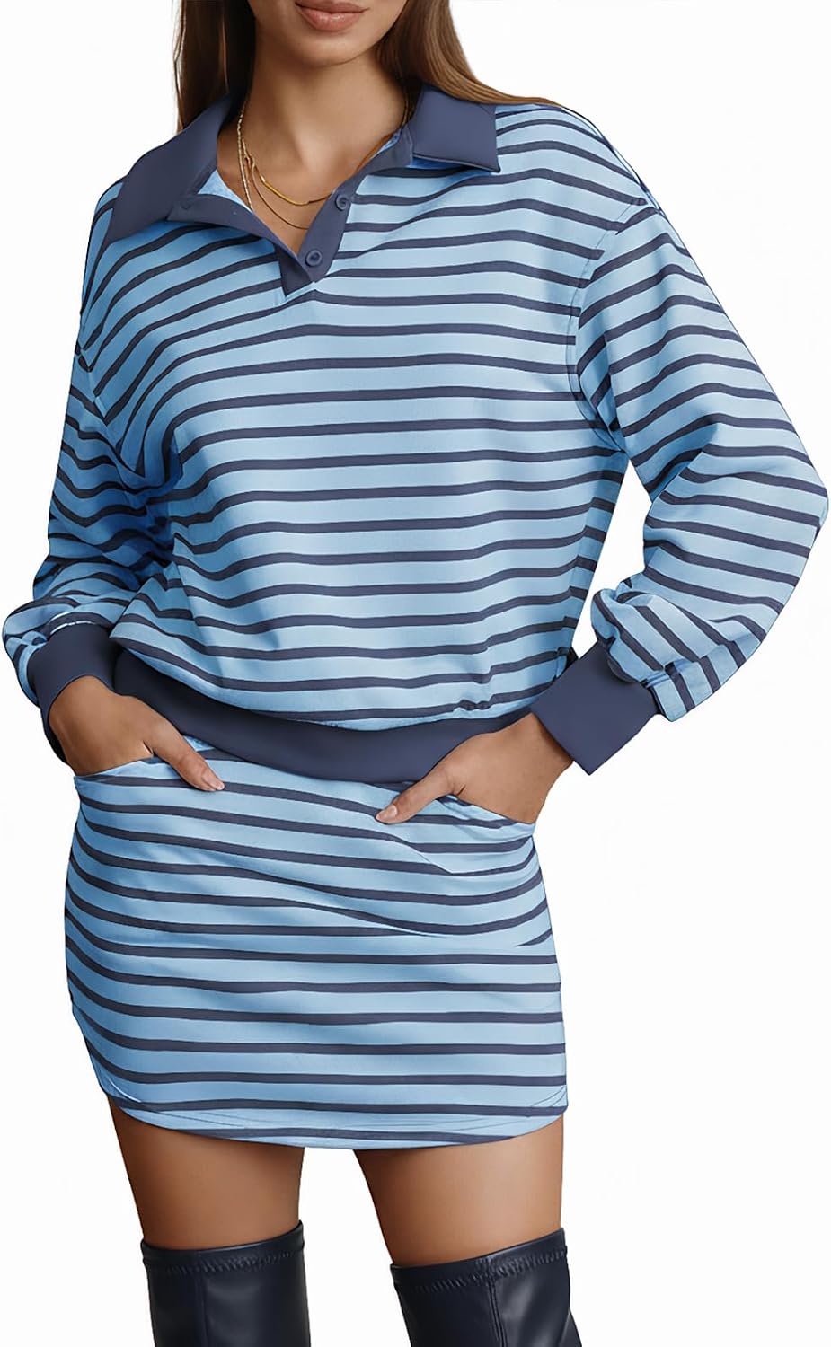 Cotton Sweatshirt Skort Set