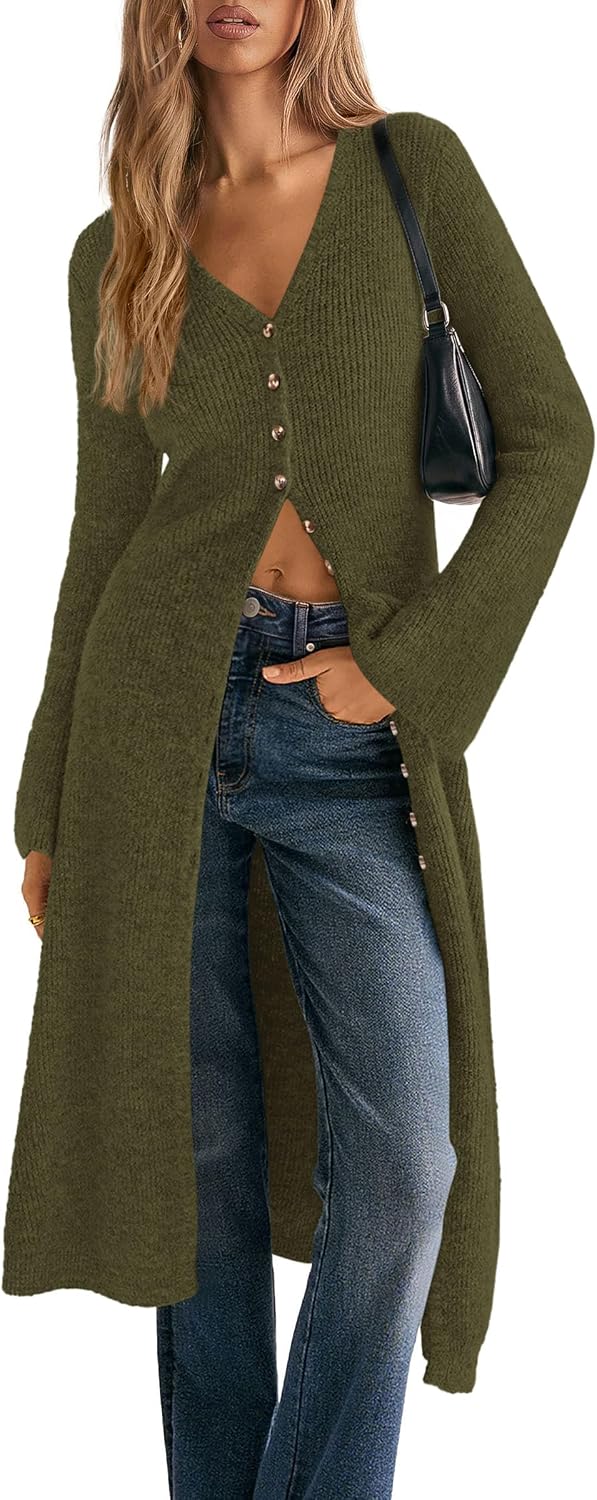Long Bell Sleeve Cardigan