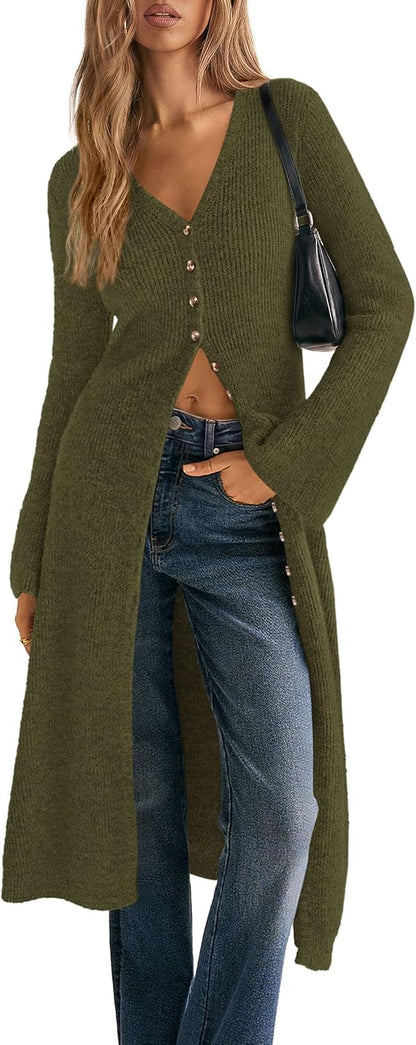 Long Bell Sleeve Cardigan