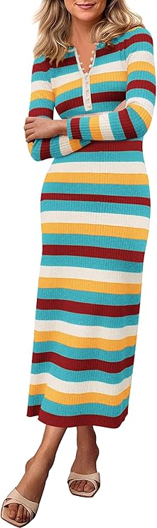 Striped Sweater Dress