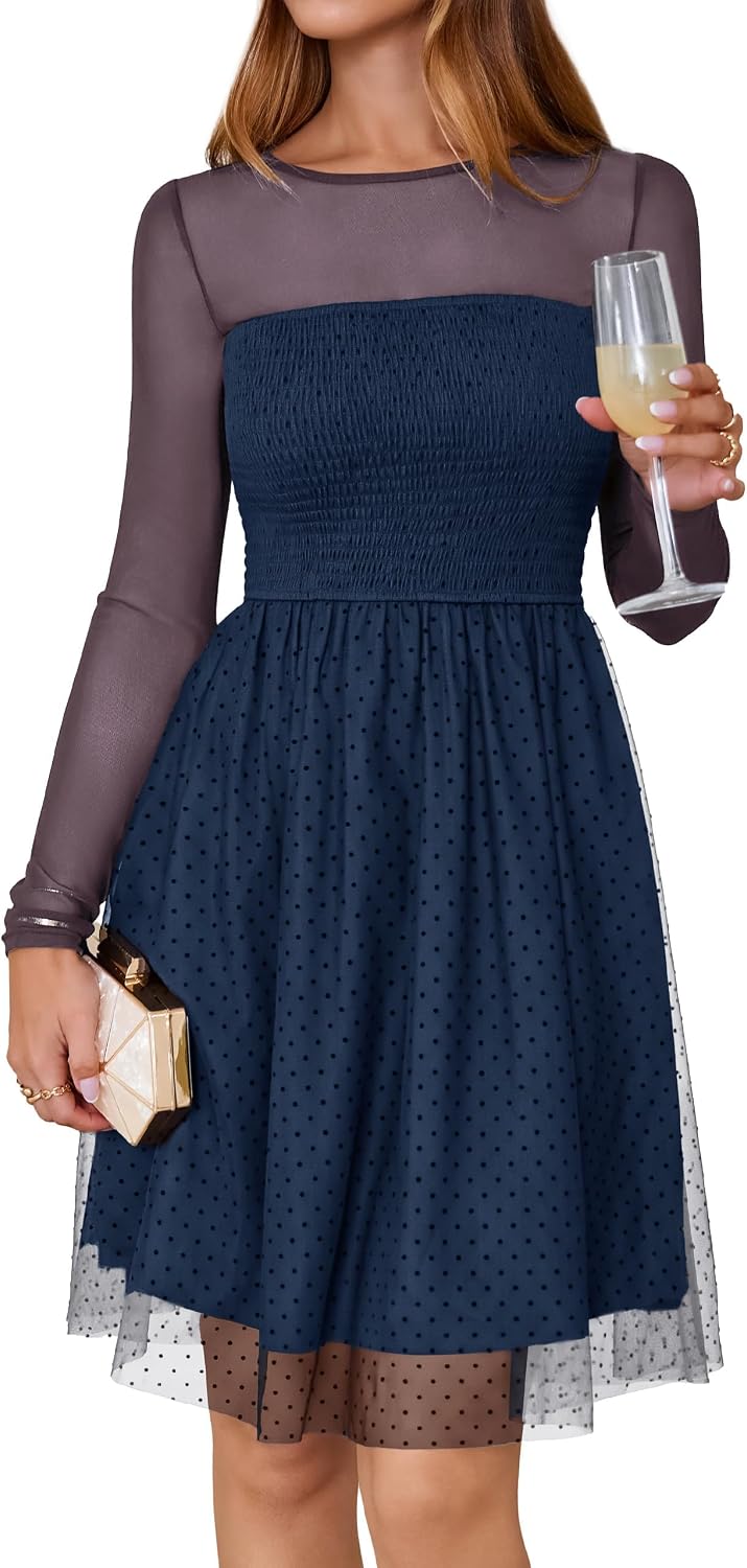 Sheer Mesh Mini Dress