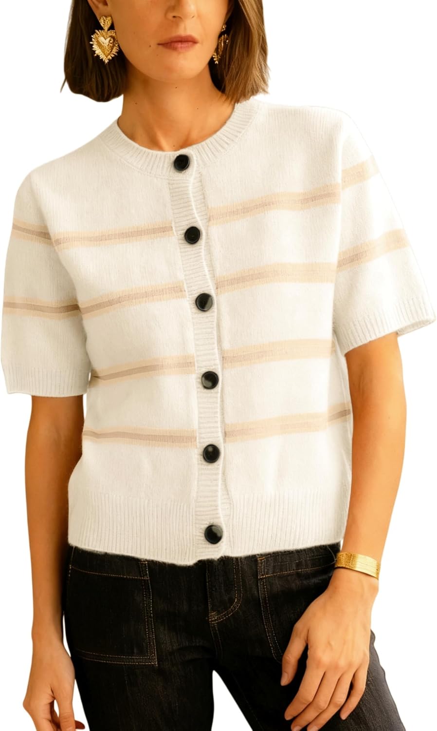 Striped Knit Cardigan