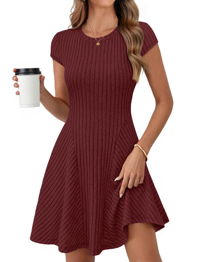 Ribbed Mini Sweater Dress