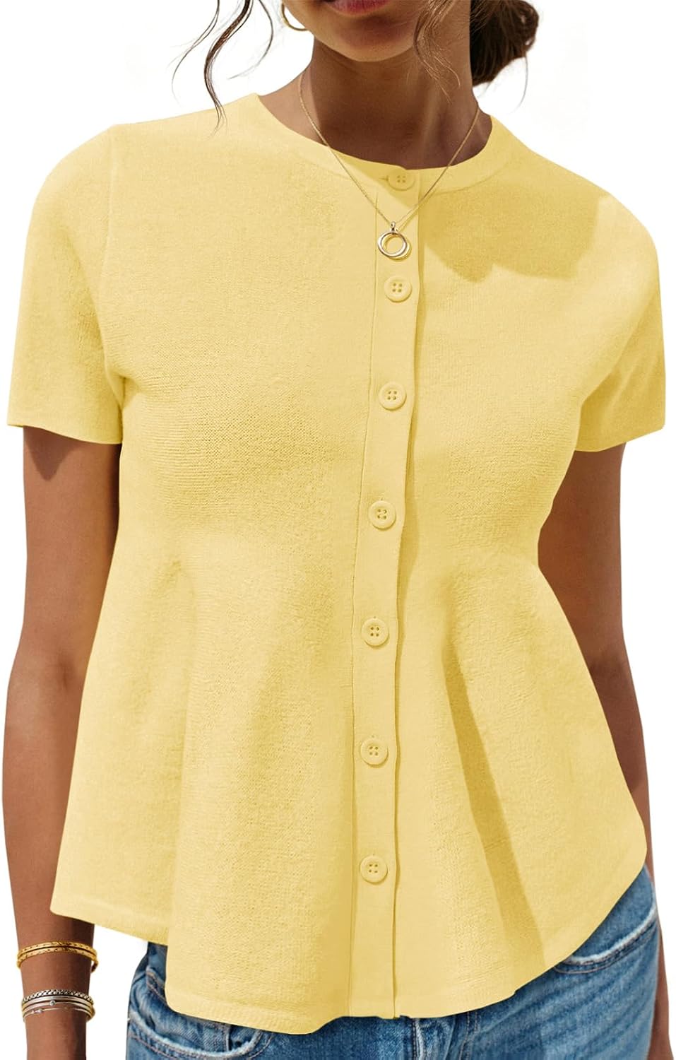 Peplum Knit Cardigan