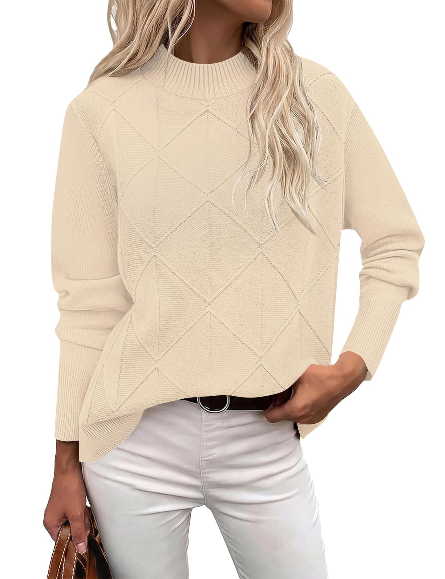 Mock Neck Pullover Sweater