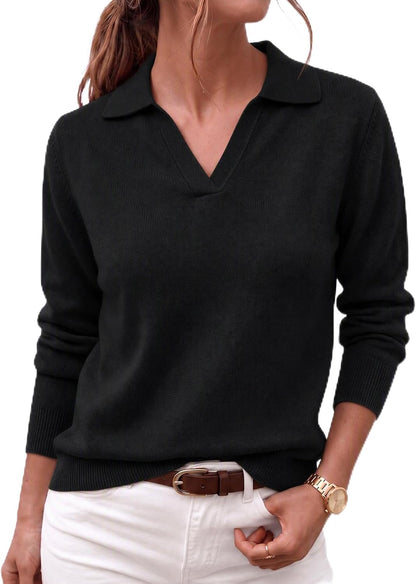 V Neck Knit Sweater