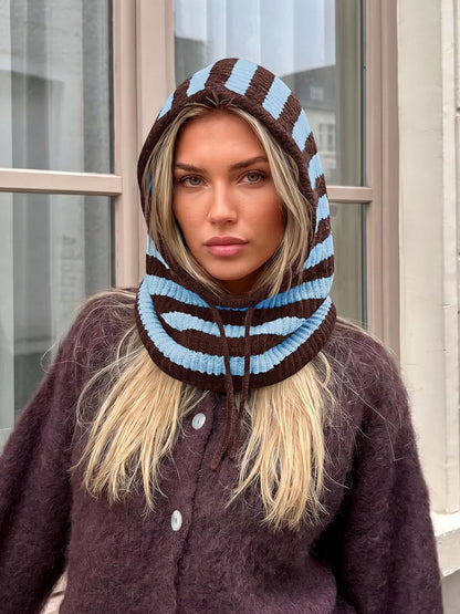 Striped Balaclava Beanie